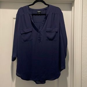 Navy Blue Torrid Harper Blouse 2